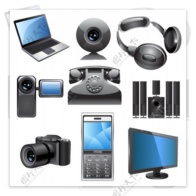 數碼科技產品圖標矢量素材及其應用